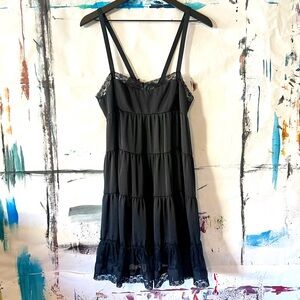 Intimately by Free People, Black Lace Dress, Size M, Slip, Sexy, Lingerie, Goth